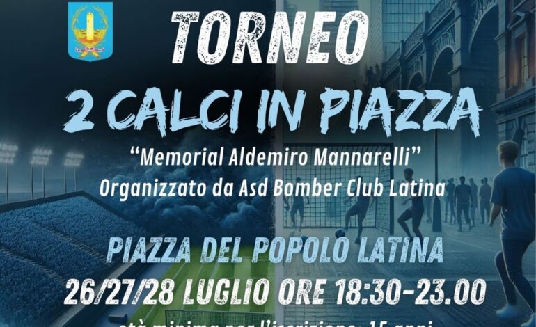 “2 Calci in Piazza” Memorial Aldemiro Mannarelli, giovedì presentazione al Circolo Cittadino.