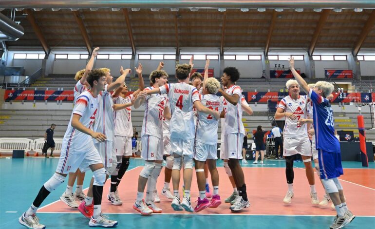Europeo Under 18 M: la Francia vince la Pool del Palasport, in semifinale trova l’Italia. La Bulgaria (seconda) affronterà la Polonia