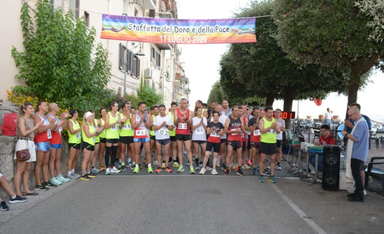 La “Staffetta del Dono e della Pace” incorona l’Atletica Ferentino e celebra la Polisportiva Gaeta come società più numerosa