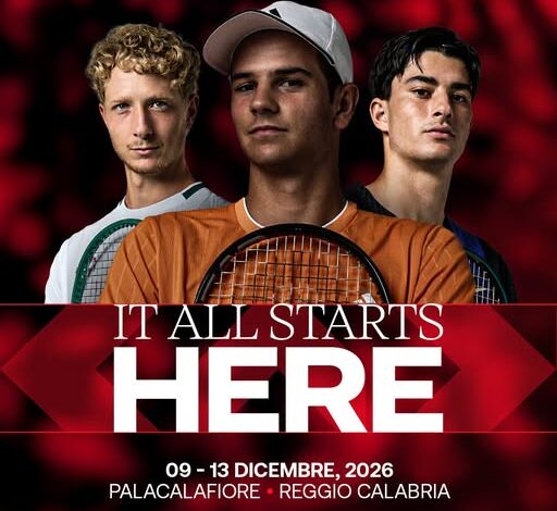 Next Gen ATP Finals 2026, a Reggio Calabria le stelle del tennis del futuro: al via la vendita dei biglietti
